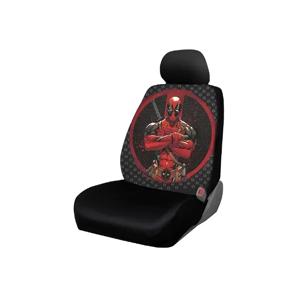 Plasticolor 008669R01 Marvel Deadpool Repeater Low Back Universal Fit Car Truck SUV Seat Cover Brand: Plasticolor